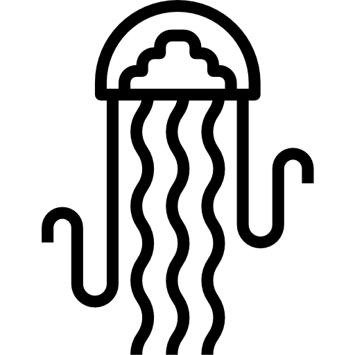 Jellyfish animal kingdom aquatic aquarium icon Jellyfish animal kingdom aquatic aquarium icon