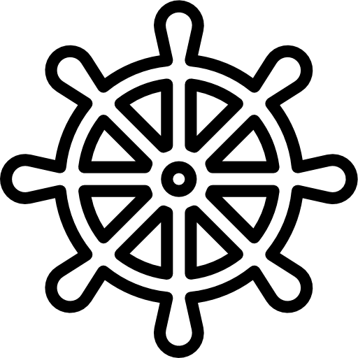 Rudder ship pirate transportation icon Rudder ship pirate transportation icon