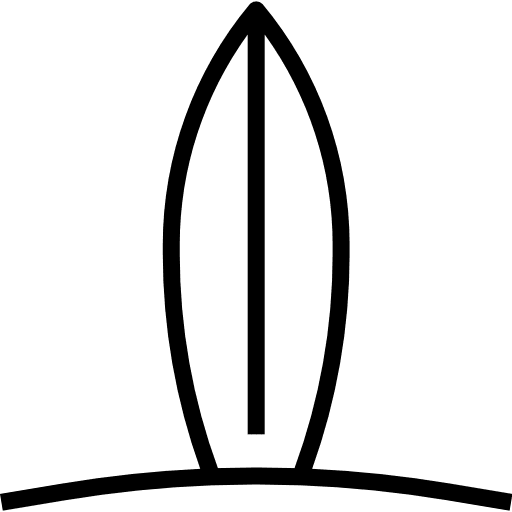 Surfboard equipment travel holidays icon Surfboard equipment travel holidays icon