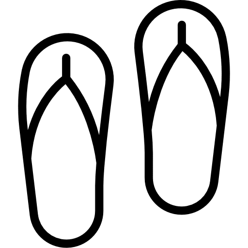 Flip flops sandals summer holidays shoes icon Flip flops sandals summer holidays shoes icon