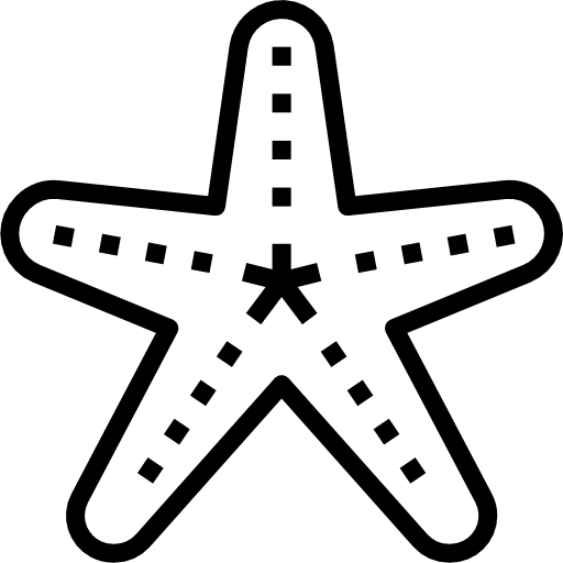 Starfish holidays ocean animals icon Starfish holidays ocean animals icon