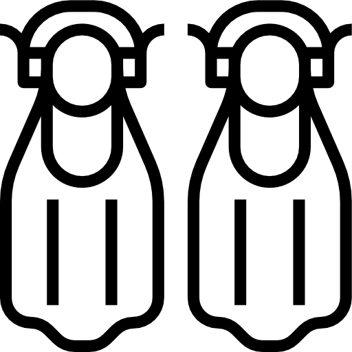 Swim sports diving fins icon Swim sports diving fins icon