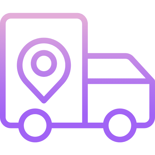 Delivery truck tracker location map location icon