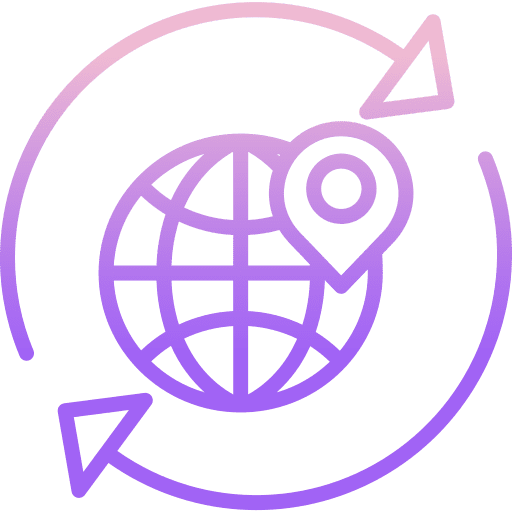 Location placeholder signs globe icon