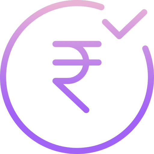 Rupee business and finance currency coin icon