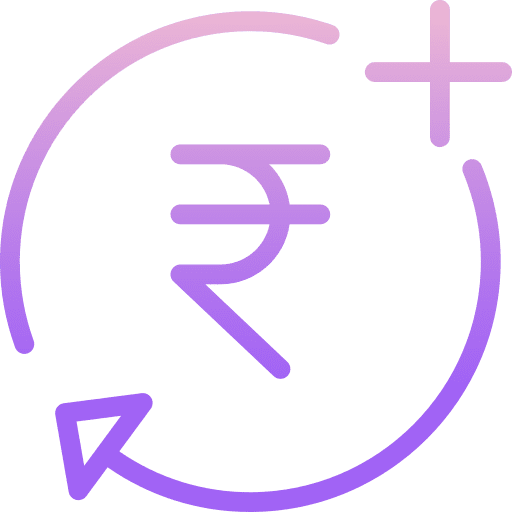 Rupees commerce and shopping rupee holder icon