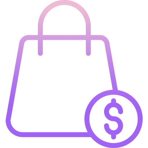 Shopping bag bag money sell icon