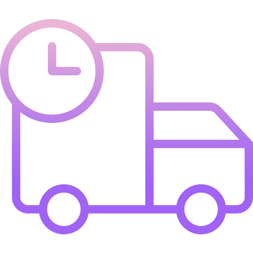 Delivery truck delivery truck transport clock icon