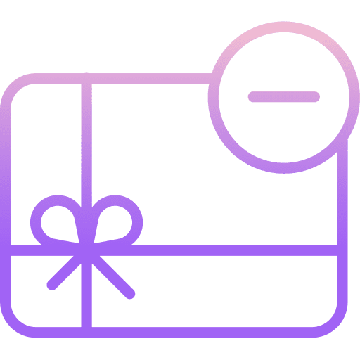 Gift card business card debit card icon