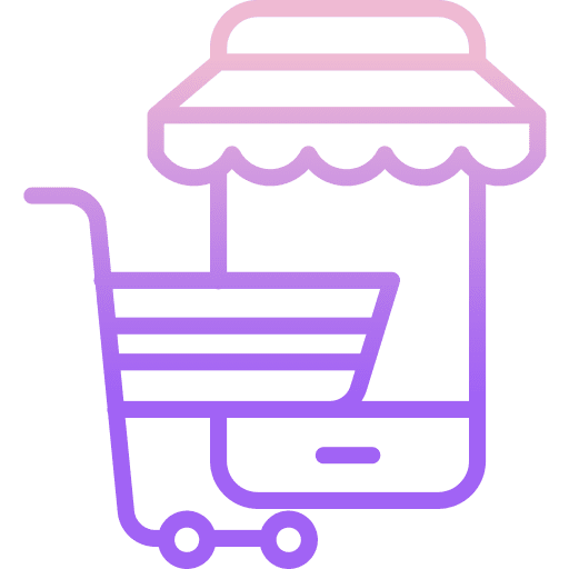Shopping online shopping cart smartphone cart icon