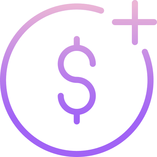 Dollar symbol money currency coins icon