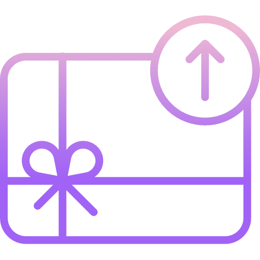 Gift card payment method gift commerce and shopping icon