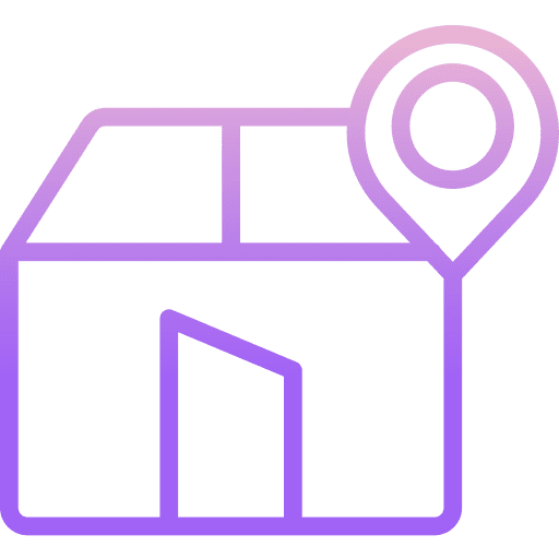 Box shipping cargo location icon