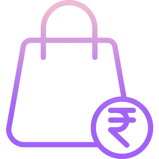 Rupees supermarket bag rupee icon