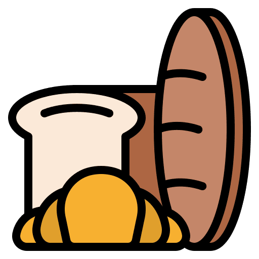 Bread grocery breakfast food icon