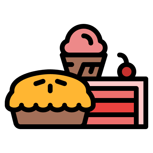 Sweets icecream pie bakery icon