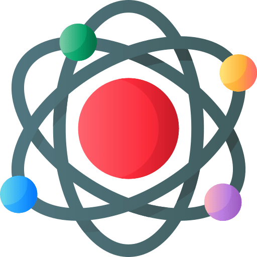 Atomic structure react nuclear subjects icon