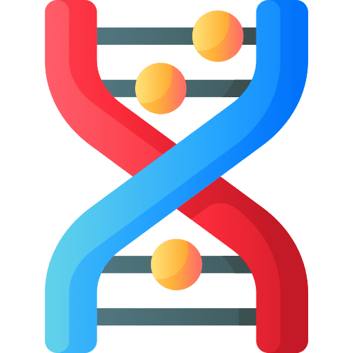 Dna deoxyribonucleic acid genetical science icon