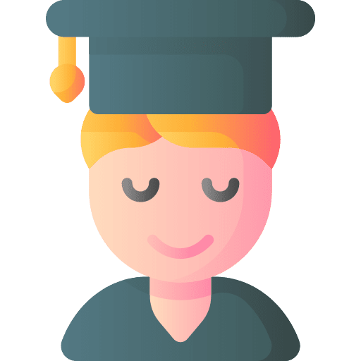 Graduate man university student icon Graduate man university student icon