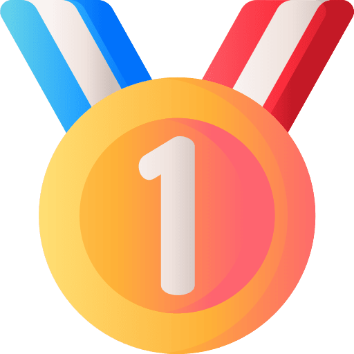 Medal sports and competition number one award icon Medal sports and competition number one award icon