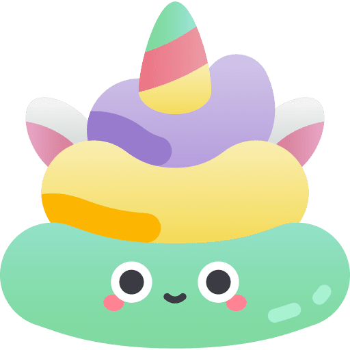 Poop unicorn fantasy folklore icon