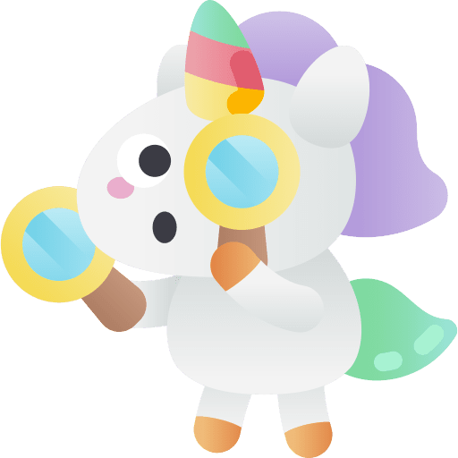 Searching animals unicorn fairy tale icon