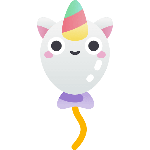 Balloon balloon birthday and party unicorn icon Balloon balloon birthday and party unicorn icon
