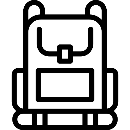 Backpack bag adventure luggage icon Backpack bag adventure luggage icon