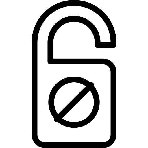 Door sign do not disturb not allowed forbidden sign icon Door sign do not disturb not allowed forbidden sign icon