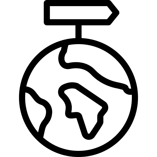 Earth globe direction directional arrow icon Earth globe direction directional arrow icon