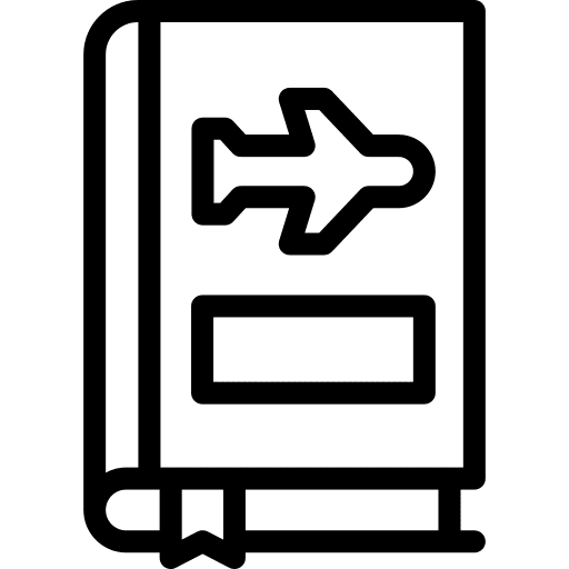 Flight airplane book transportation icon Flight airplane book transportation icon