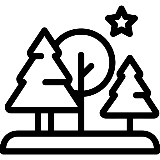 Forest tree star wood icon Forest tree star wood icon