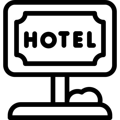 Hotel sign lodging accomodation road sign icon Hotel sign lodging accomodation road sign icon