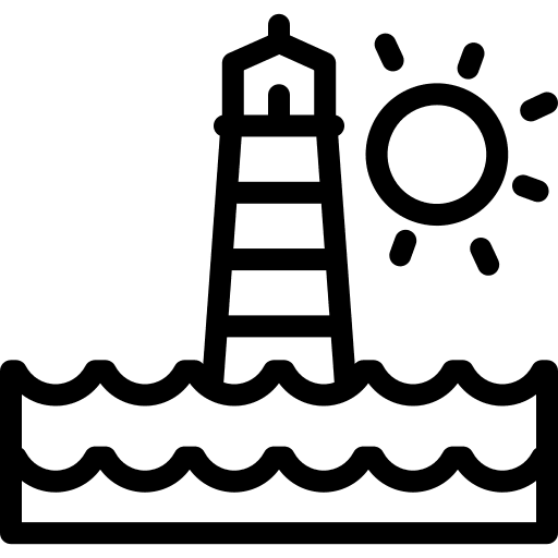 Lighthouse weather building security icon Lighthouse weather building security icon