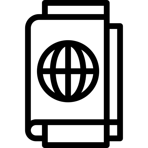 Passport travel earth grid passport icon Passport travel earth grid passport icon