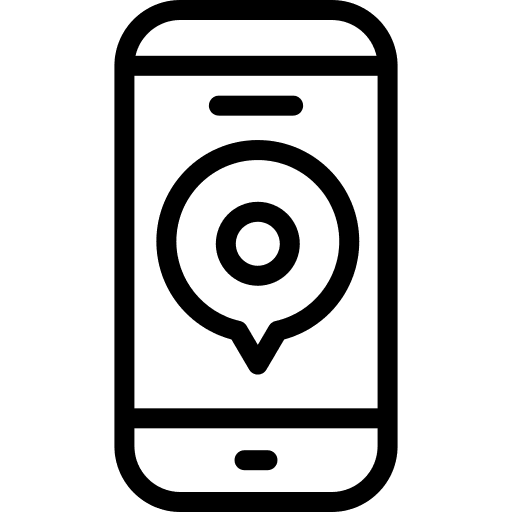 Smartphone navigation placeholder map position icon Smartphone navigation placeholder map position icon