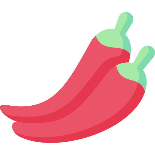 Chili pepper hot organic vegan icon