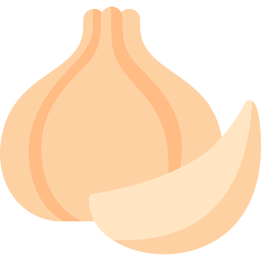 Garlic vegan fresh food icon