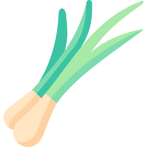 Green onion vegan vegetarian green icon