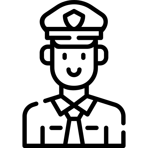 Policeman police officer guardian man icon