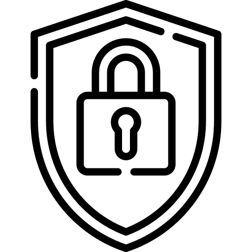 Protection shield protection internet security icon