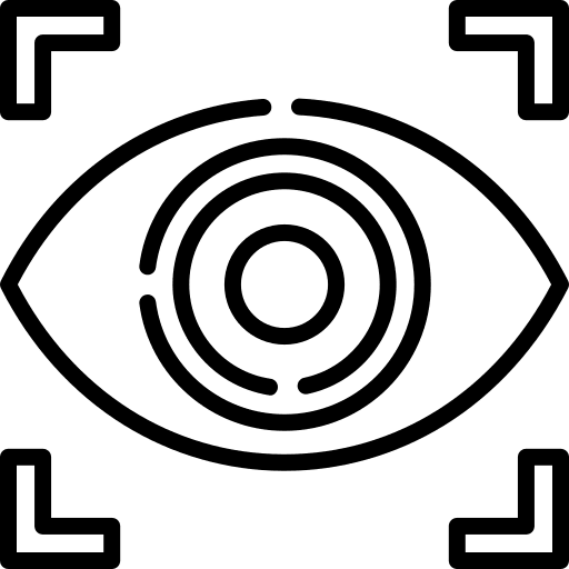 Eye recognition security vision iris icon Eye recognition security vision iris icon