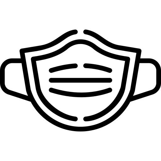 Medical mask disease virus bacteria icon Medical mask disease virus bacteria icon