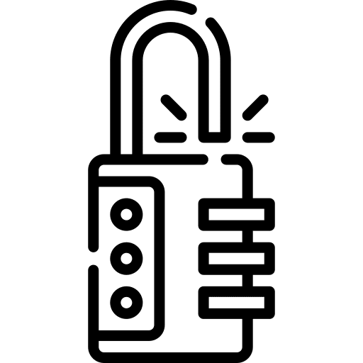 Padlock data encryption security icon Padlock data encryption security icon