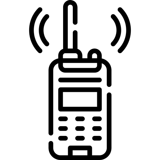 Walkie talkie security electronics transmitter icon Walkie talkie security electronics transmitter icon