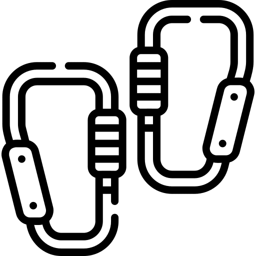 Carabiner tools attachment climbing icon Carabiner tools attachment climbing icon