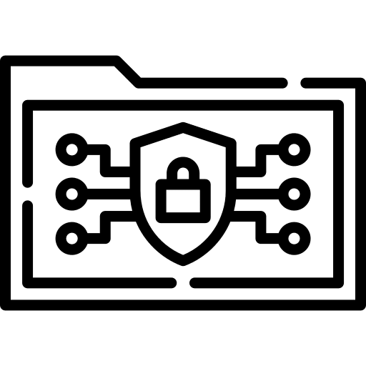Files protected folder data storage icon Files protected folder data storage icon