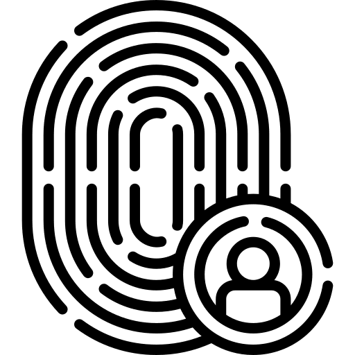 Fingerprint security fingerprint scan identification icon Fingerprint security fingerprint scan identification icon