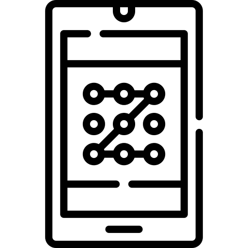 Pattern lock unlock pattern mobile phone smartphone icon Pattern lock unlock pattern mobile phone smartphone icon