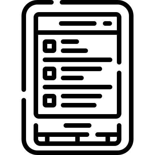 Ereader reading touch screen mobile icon Ereader reading touch screen mobile icon